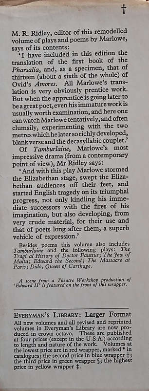 Marlowe; Plays and Poems | M.R. Ridley (ed.)