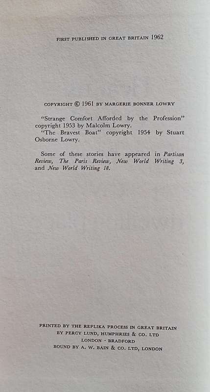 Hear Us O Lord from Heaven They Dwelling Place [First Edition] | Malcolm Lowry