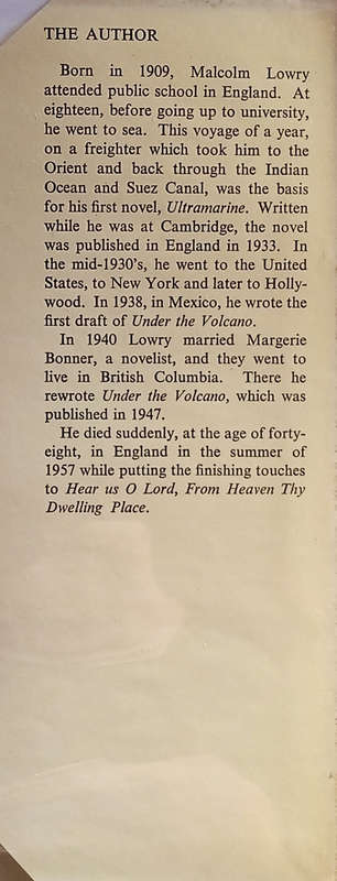 Hear Us O Lord from Heaven They Dwelling Place [First Edition] | Malcolm Lowry