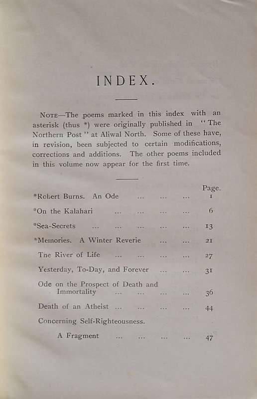 Mona's Lament and Other Poems | By a Cape Colonist (Robert James T. Jefferson)