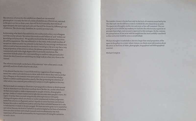1977 Hayward Annual: Current British Art selected by Michael Compton, Howard Hodgkin and William ...