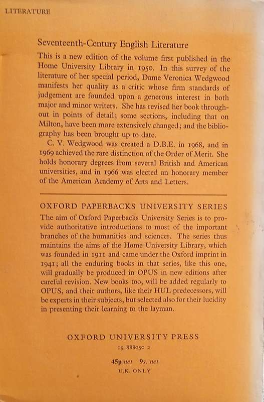 Seventeenth-Century English Literature | C.V. Wedgwood