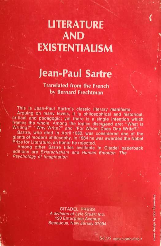 Literature and Existentialism | Jean-Paul Sartre
