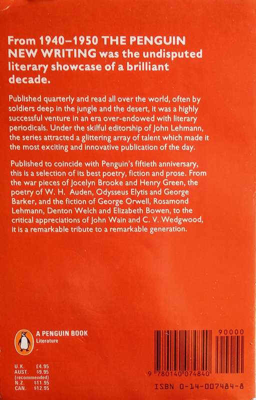 The Penguin New Writing 1940-1950 | John Lehmann and Roy Fuller (eds.)