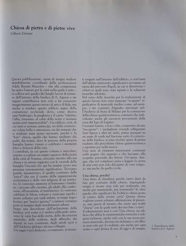 La Basilica di S. Agnese. L'antica Prepositurale di Somma e la Sua Pieve: Storia, Arte e Architet...