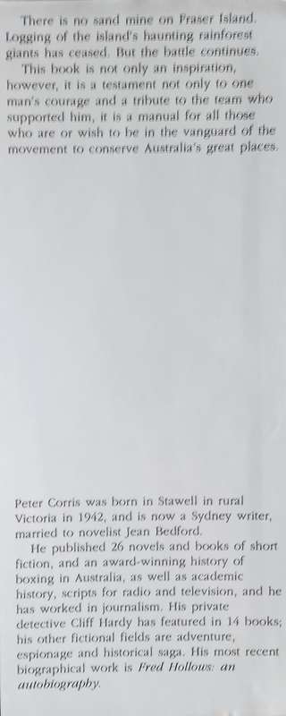 Fighting for Fraser Island [Inscribed by the author] | John Sinclair, an autobiography with Peter...