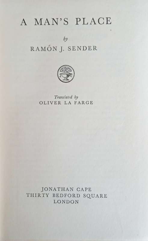 A Man's Place | Ramon J. Sender