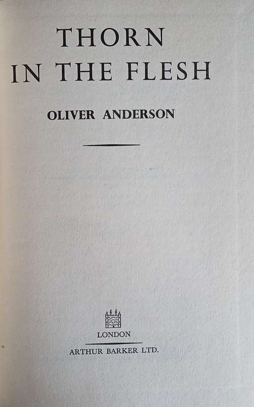 Thorn in the Flesh | Oliver Anderson