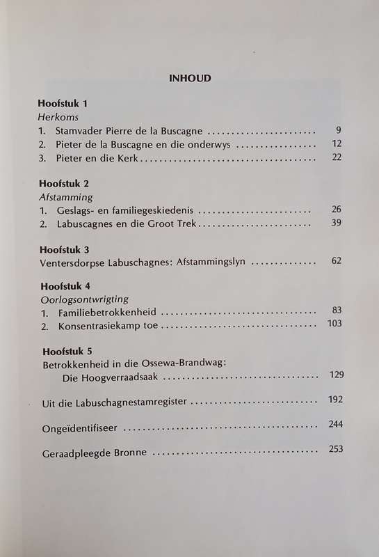 Die Labuschagnes ... Waarvandaan en Waar het Hulle Meetsnoere Geval? [Signed by the Author] [Afri...