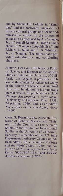 Political Parties and National Integration in Tropical Africa | James S. Coleman and Carl G. Rosb...