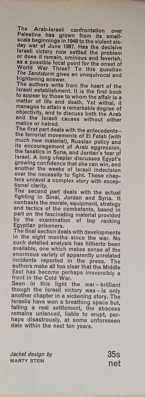 The Sandstorm: The Arab-Israeli War of 1967. Prelude and Aftermath | David Kimche & Dan Bawly