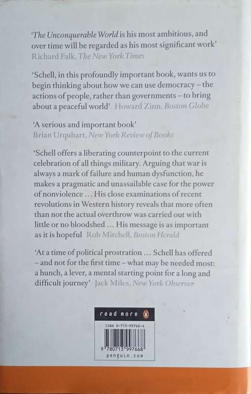 The Unconquerable World: Power, Nonviolence and the Will of the People | Jonathan Schell