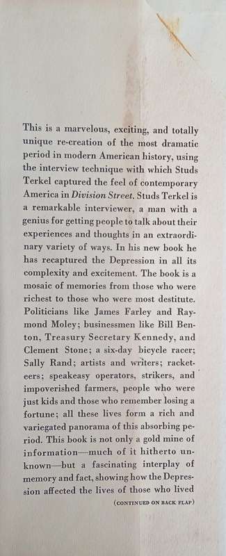 Hard Times: An Oral History of the Great Depression | Studs Terkel