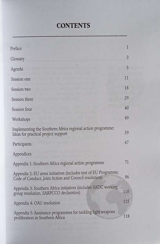Towards Implementation of the Southern Africa Regional Action Programme on Light Arms and Illicit...