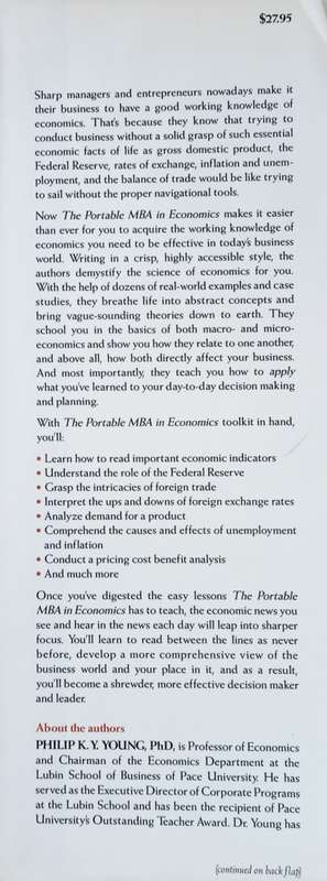 The Portable MBA in Economics | Philip K.Y. Young & John J. McAuley