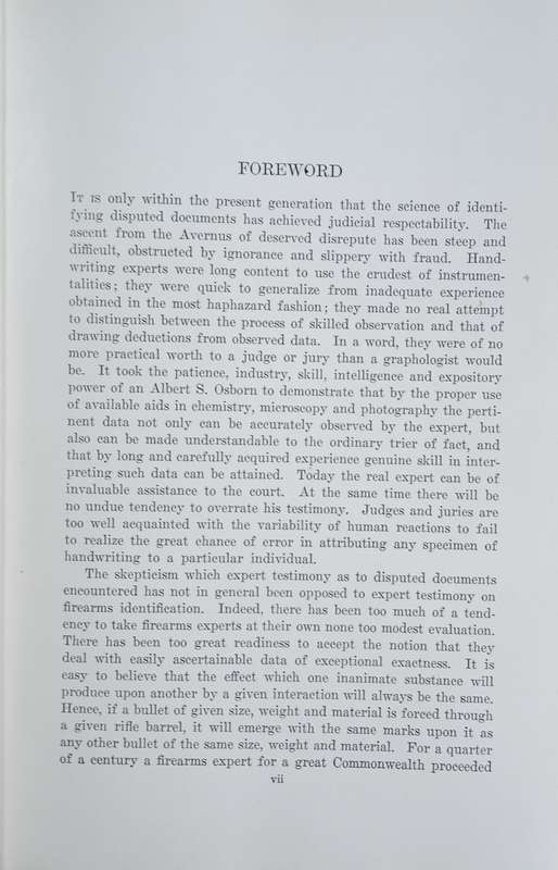 The Identification of Firearms: From Ammunition Fired Therein With an Analysis of Legal Authoriti...