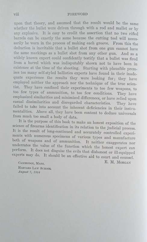 The Identification of Firearms: From Ammunition Fired Therein With an Analysis of Legal Authoriti...