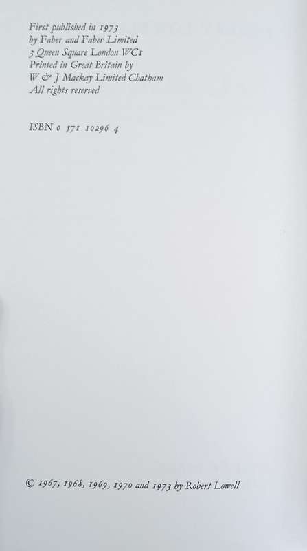 For Lizzie and Harriet [First Edition] | Robert Lowell