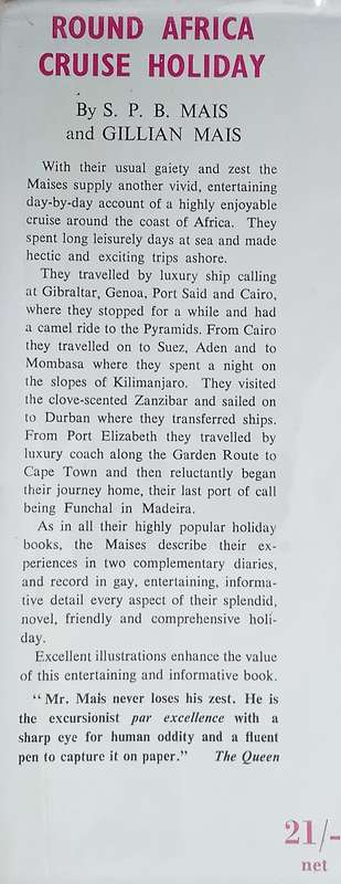 Round Africa Cruise Holiday | S.P.B. Mais and Gillian Mais