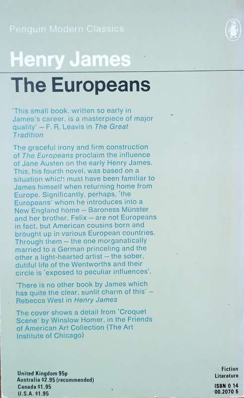 The Europeans | Henry James