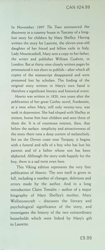 Maurice, or The Fisher's Cot | Mary Shelley