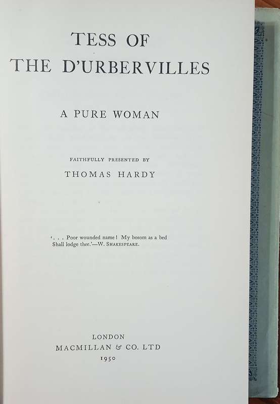 Tess of the D'Urbervilles, a Pure Woman | Thomas Hardy
