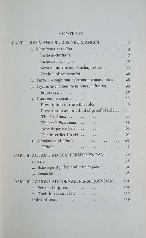 The Roman Law of Property and Obligations [Signed by the Author] | David Pugsley