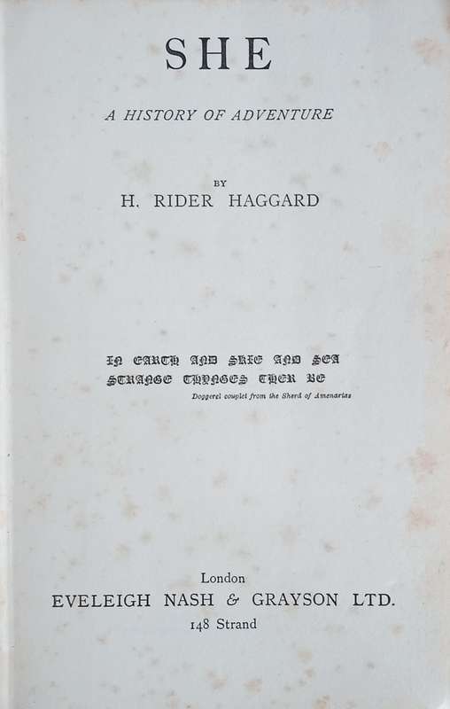 She: A History of Adventure | H. Rider Haggard