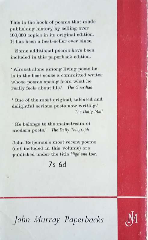 John Betjeman's Collected Poems | The Earl of Birkenhead (comp.)