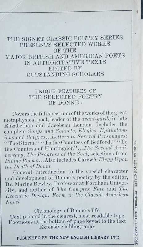 The Selected Poetry of John Donne | Marius Bewley (ed.)
