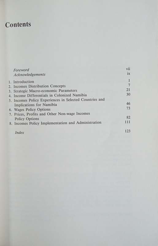 Wages & Other Incomes Policy Options for Independent  Namibia | Based on the work of Wilfred W. A...