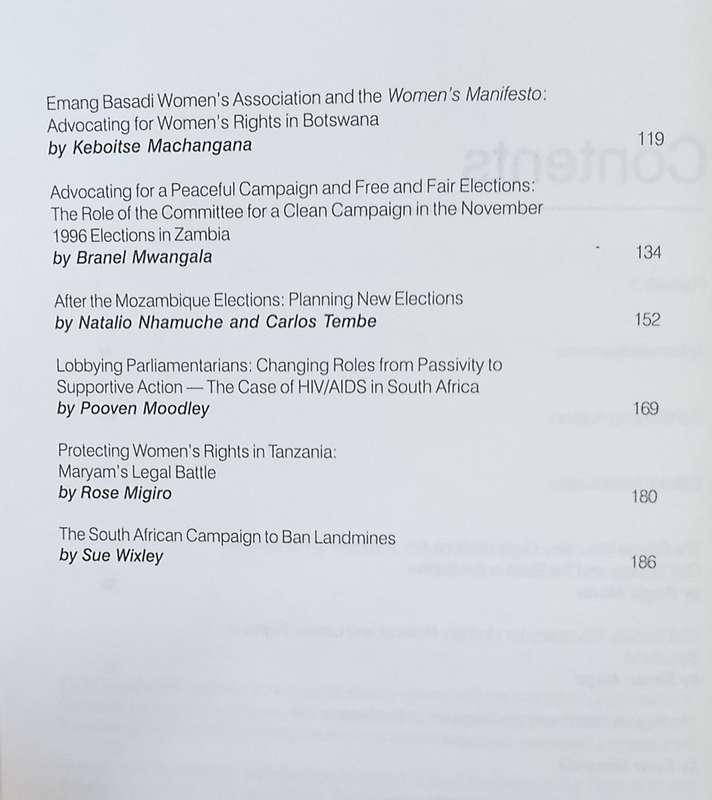 Advocacy in Southern Africa: Lessons for the Future | Phiroshaw Camay & Anne J. Gordon
