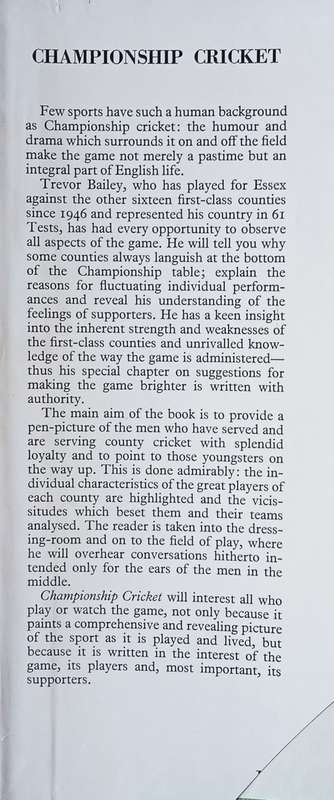 Championship Cricket | Trevor Bailey
