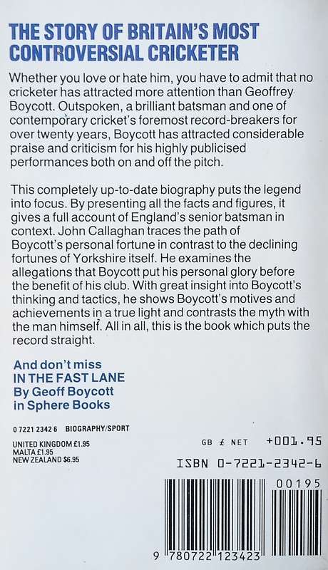 Boycott: A Cricketing Legend | John Callaghan