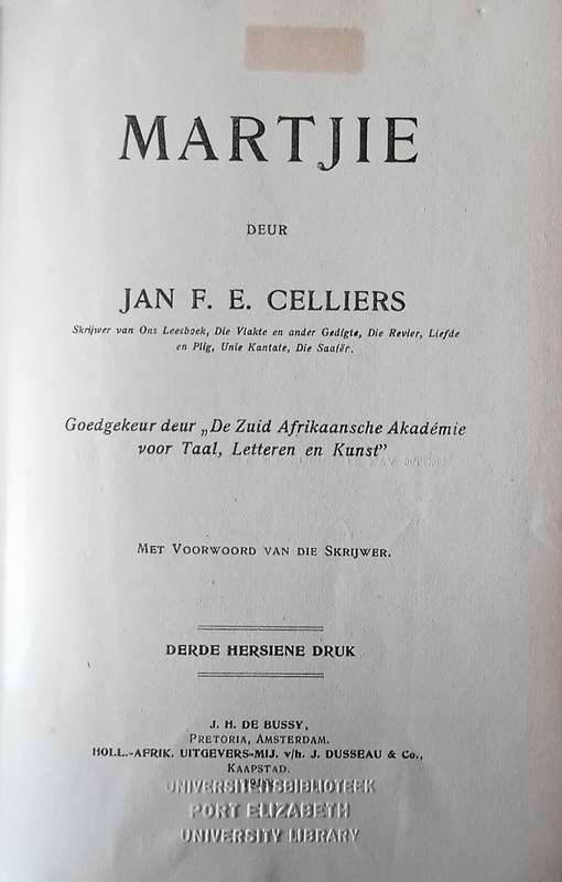 Martjie [Afrikaans] | Jan F.E. Celliers