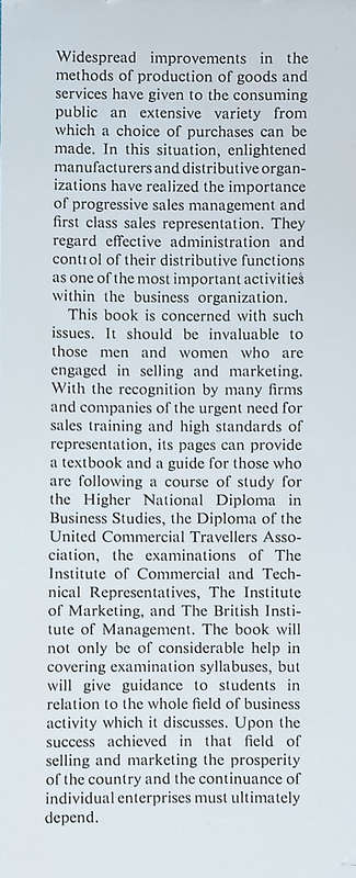 Sales Organization and Control | C.H. Lacey & C.S. Deverell