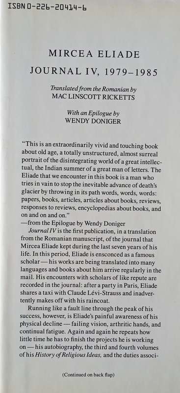 Micea Eliade: Journal IV 1979-1985 | Micea Eliade