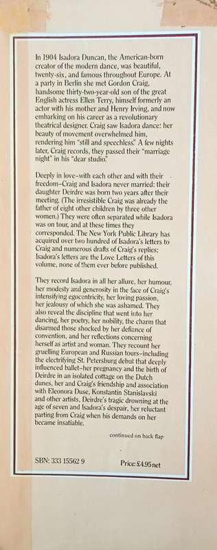 Your Isadora: The Love Story of Isadora Duncan and Gordon Craig Told Through Letters and Diaries ...