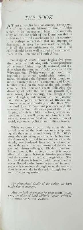 The Ridge of White Waters | Norman Giles