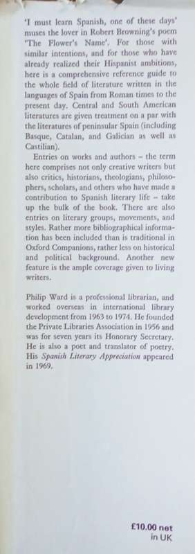 The Oxford Companion to Spanish Literature | Philip Ward