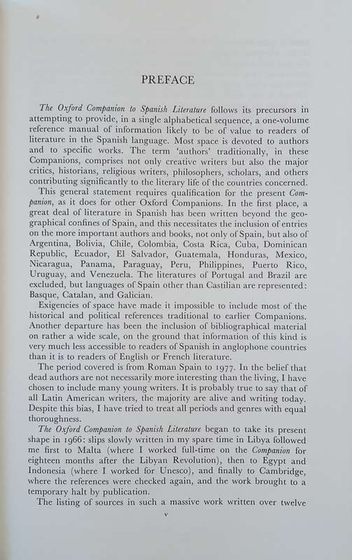 The Oxford Companion to Spanish Literature | Philip Ward