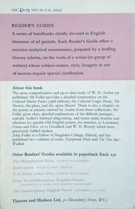 A Reader's Guide to W.H. Auden | John Fuller