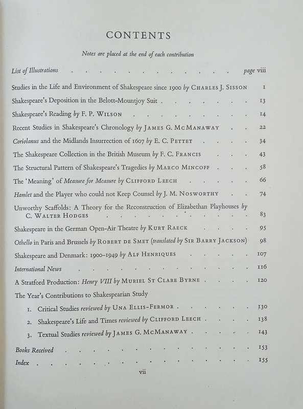 Shakespeare Survey: The Annual Survey of Shakespearian Study & Production 3, 1950 | Allardyce Nic...