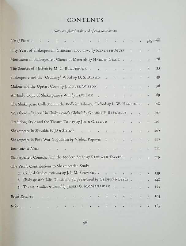 Shakespeare Survey: The Annual Survey of Shakespearian Study & Production 4, 1951 | Allardyce Nic...