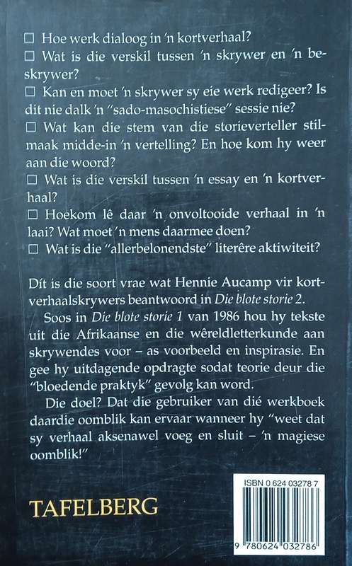 Die Blote Storie 2: n Werkboek vir Kortverhaalskrywers [Afrikaans] | Hennie Aucamp