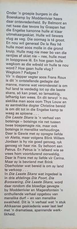 Die Laaste Skans [Afrikaans] | Ben Olivier