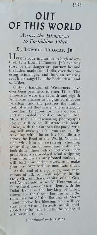Out of This World: Across the Himalayas to Forbidden Tibet | Lowell Thomas Jr.