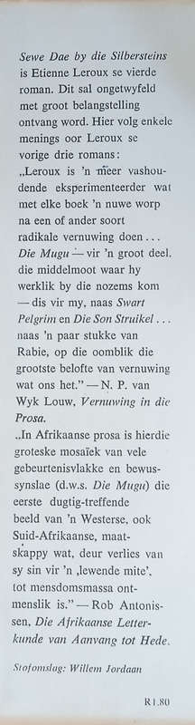 Sewe Dae by die Silbersteins [Afrikaans] | Etienne Leroux