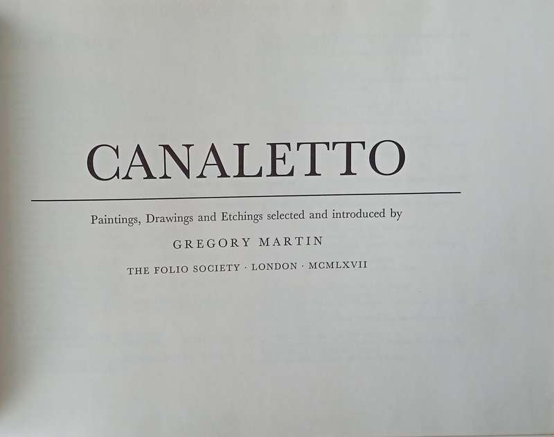 Canaletto: Paintings, Drawings and Etchings | Gregory Martin