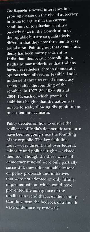 The Republic Relearnt: Renewing Indian Democracy 1947-2024 | Radha Kumar